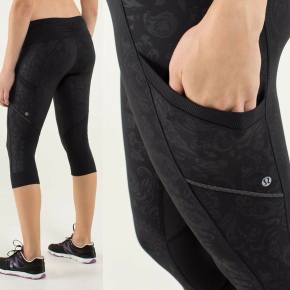 Lululemon Run for Fun Crop Paisley Emboss HW8628 - Picture 5 of 6